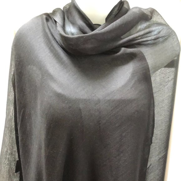 SCARF/STOLE, 100% MODAL, BLACK Colour - Picture 4 of 8